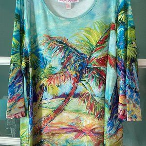 Leoma Lemongrove Palm Tree Top Size XL like new